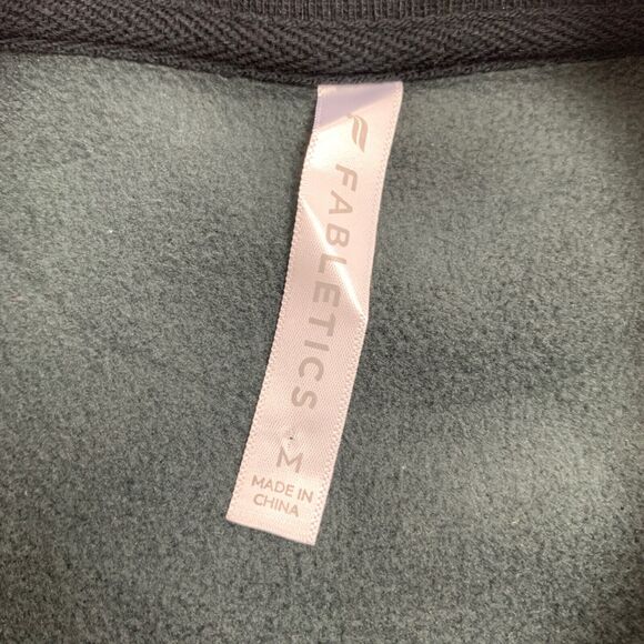 Fabletics Sweatshirt Womens M Medium Black Cozy Fleece Lined Cutout Sweater - Picture 9 of 14